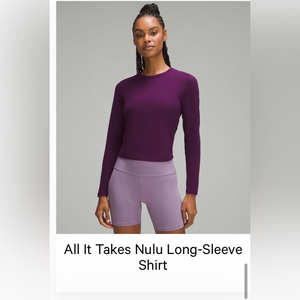 Lululemon All It Takes Nulu Ling Sleeve in Dramatic Magenta